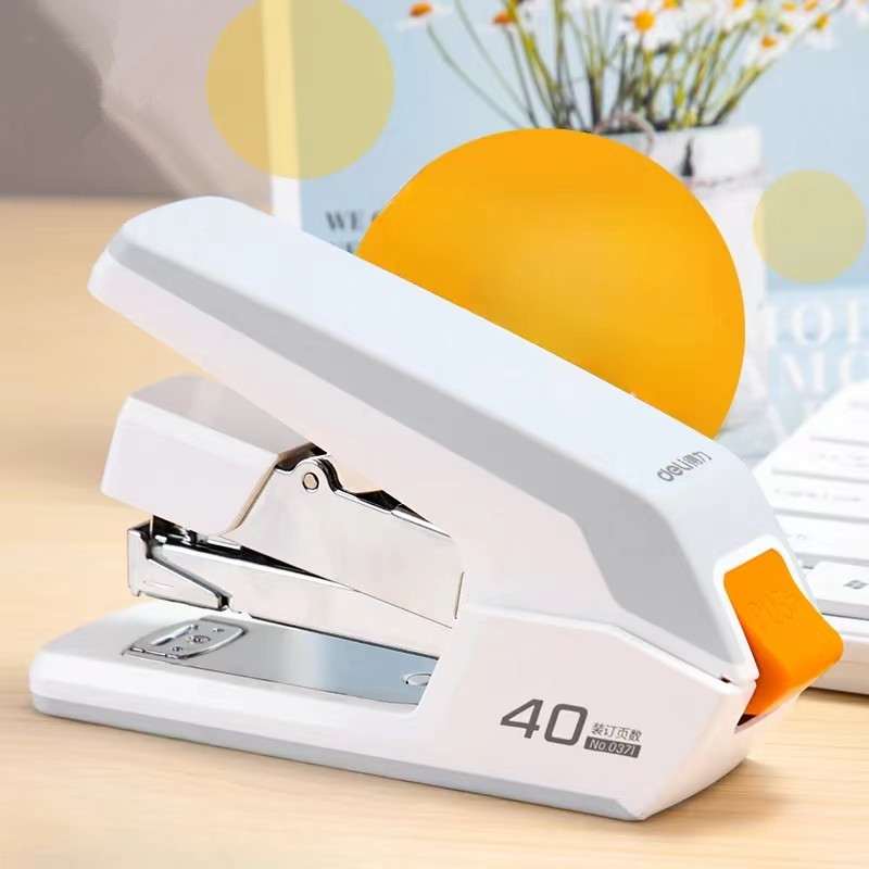 Stapler Heavy Duty - Deli เครื่องเย็บกระดาษหนัก40แผ่น, เครื่องเย็บกระดาษแบบไม่ต้องออกแรงอุปกรณ์การเรียนเครื่องเย็บกระดาษที่ไม่มีลวดเย็บกระดาษอุปกรณ์สำนักงาน