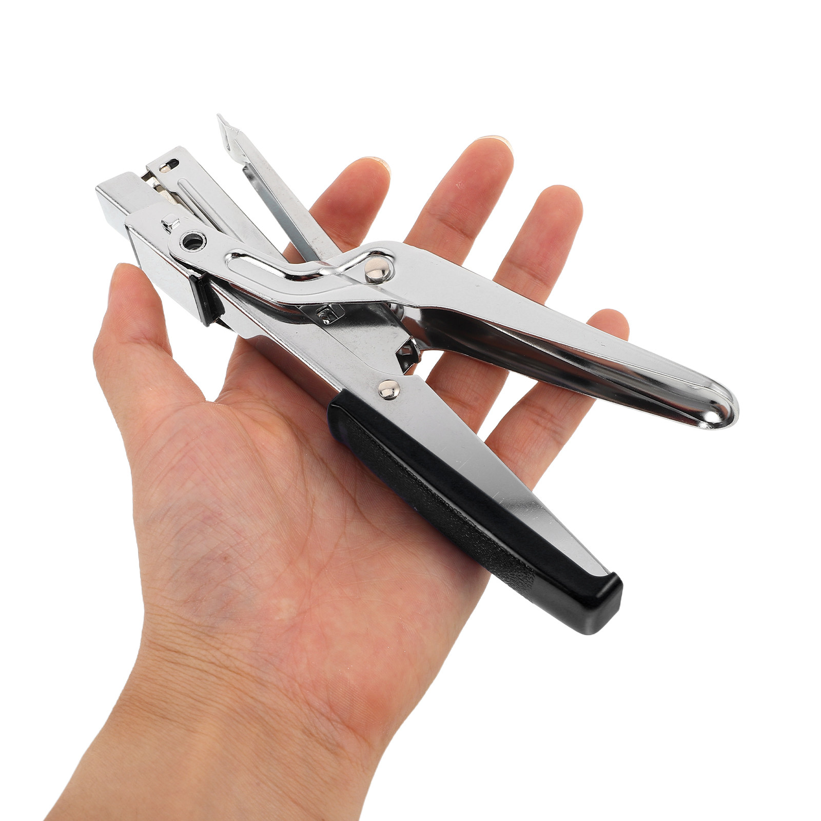 Stapler Heavy Duty - เครื่องเย็บกระดาษแบบมือถือสีดำ ทนทาน ใช้งานหนัก แบบคีม สำหรับเย็บกระดาษ 10