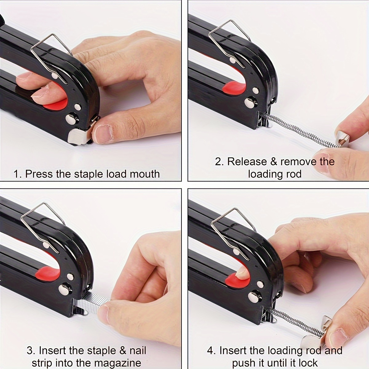 1 PC เบาะ 4 in 1 Staple Gun He - Stapler Heavy Duty บทวิจารณ์และราคา